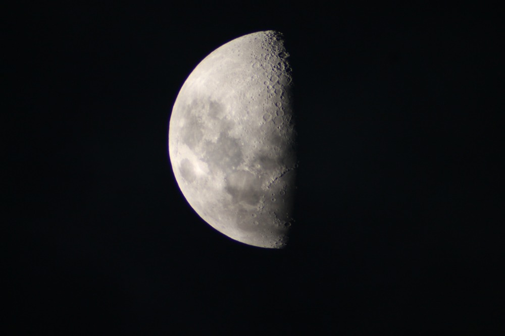 deep space astrophotography of the moon