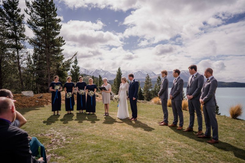 wedding ceremony at mt cook lakeside retreat